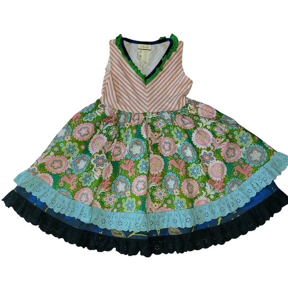Matilda Jane Girls Dress 6 It’s A Wonderful Parade Cake Walk Tank Dress Two Tier